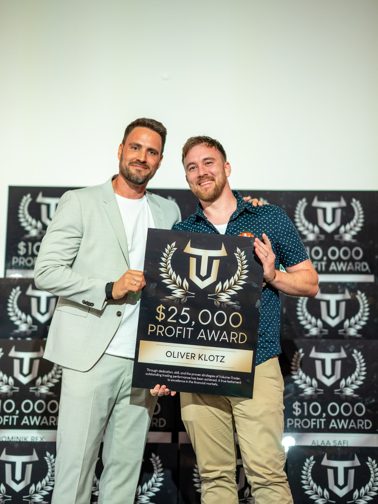 Profit Award Verleihung auf der VT Gala 2026 - Oliver Klotz, $25,000
