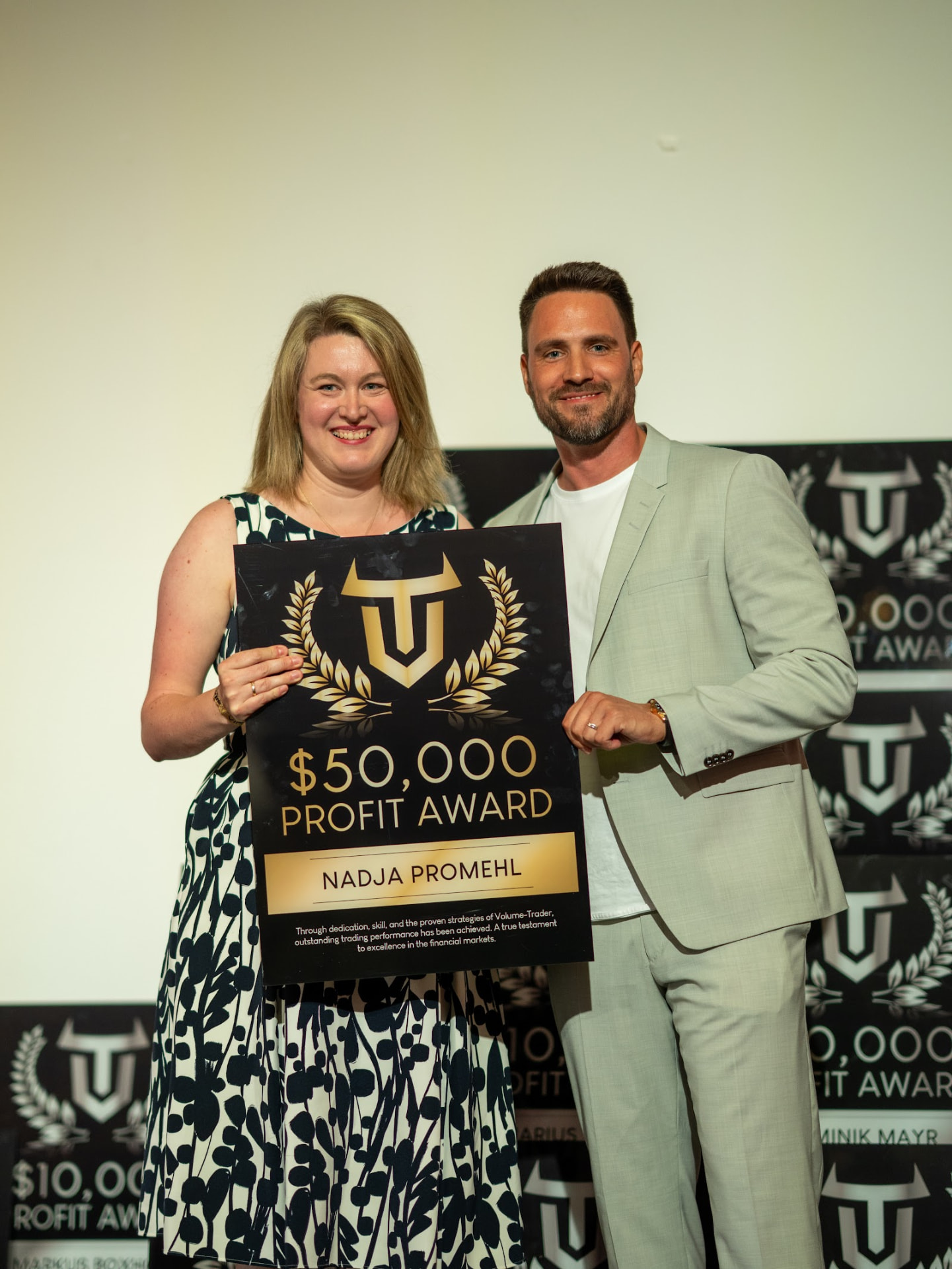 Profit Award Verleihung auf der VT Gala 2026 - Nadja Promehl, $50,000