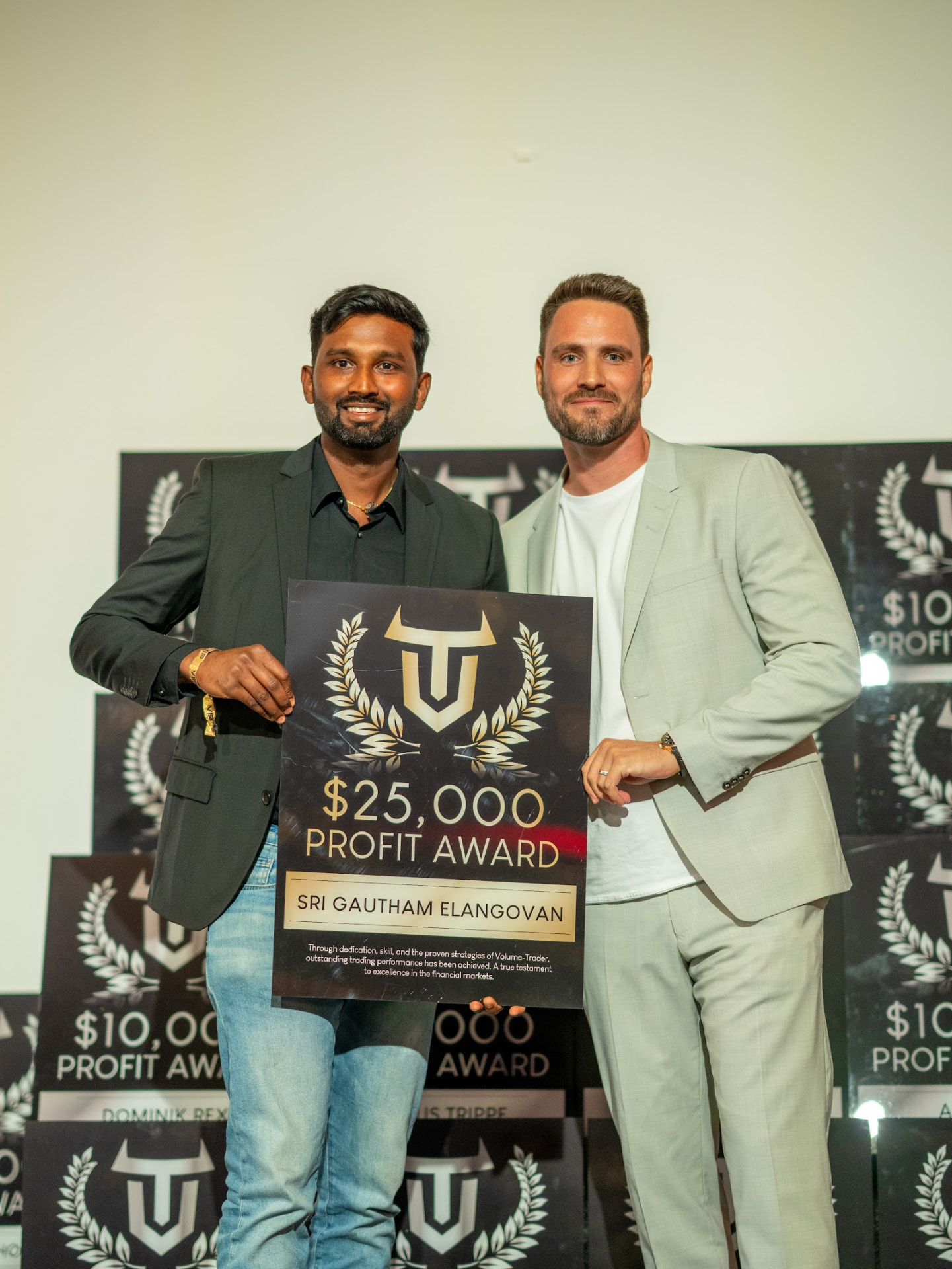 Profit Award Verleihung auf der VT Gala 2026 - Sri Gautham Elangovan, $25,000